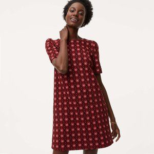 LOFT XSP Scroll Floral Jacquard Shift Dress